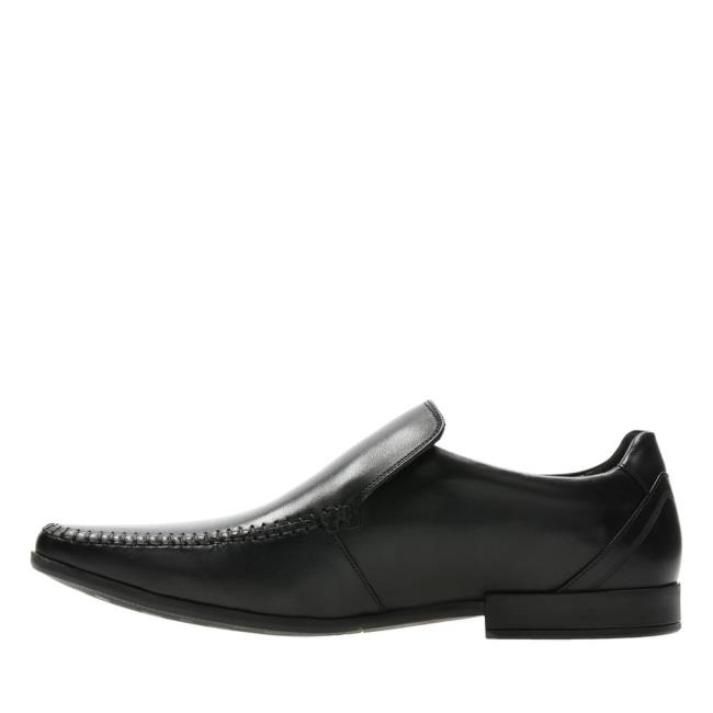 Zapatos Negros Clarks Glement Seam Hombre Negros | CLK481ZLI