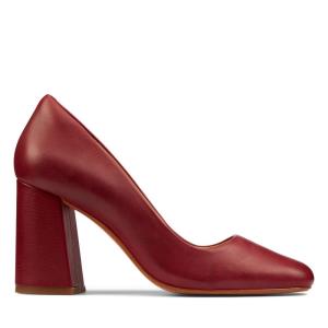 Zapatos De Tacon Clarks Sheer85 Court Mujer Rojos | CLK726LCV